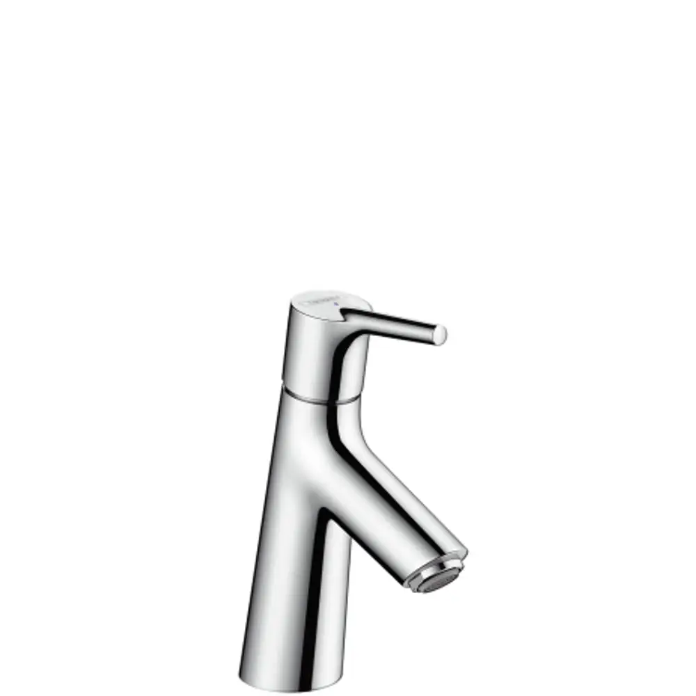 Chromfarbenes Standventil mit Pinngriff von Hansgrohe, geeignet für Kaltwasser oder vorgemischtes Wasser, ohne Ablaufgarnitur.